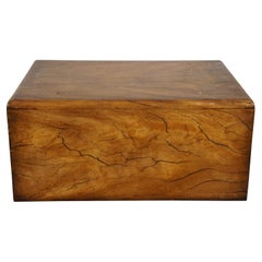 Theodore Alexander Burl Wood Plinth Pedestal Sculpture Display Base 22"