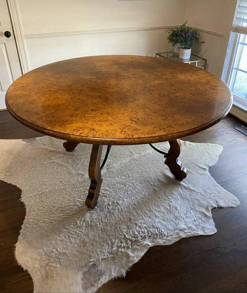 Theodore Alexander Burlwood Dining Table In Good Condition In Forney, TX
