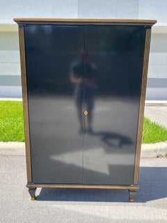 Theodore Alexander Cabinet, Black, Gold, Bar Cabinet