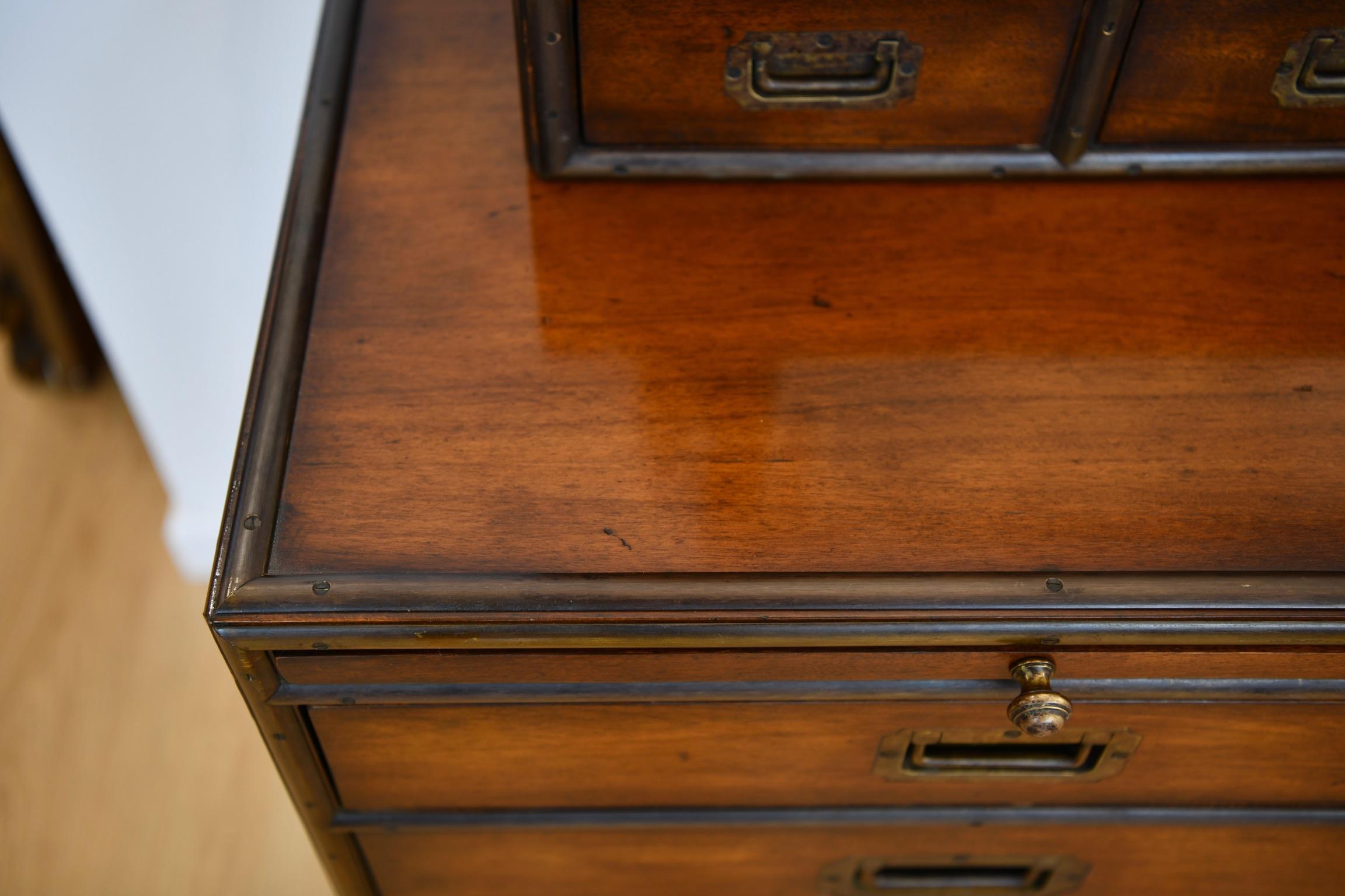 Theodore Alexander Campaign Style Dresser with Mirror 8