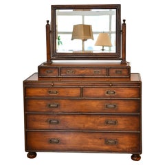 Theodore Alexander Campaign Style Dresser with Mirror