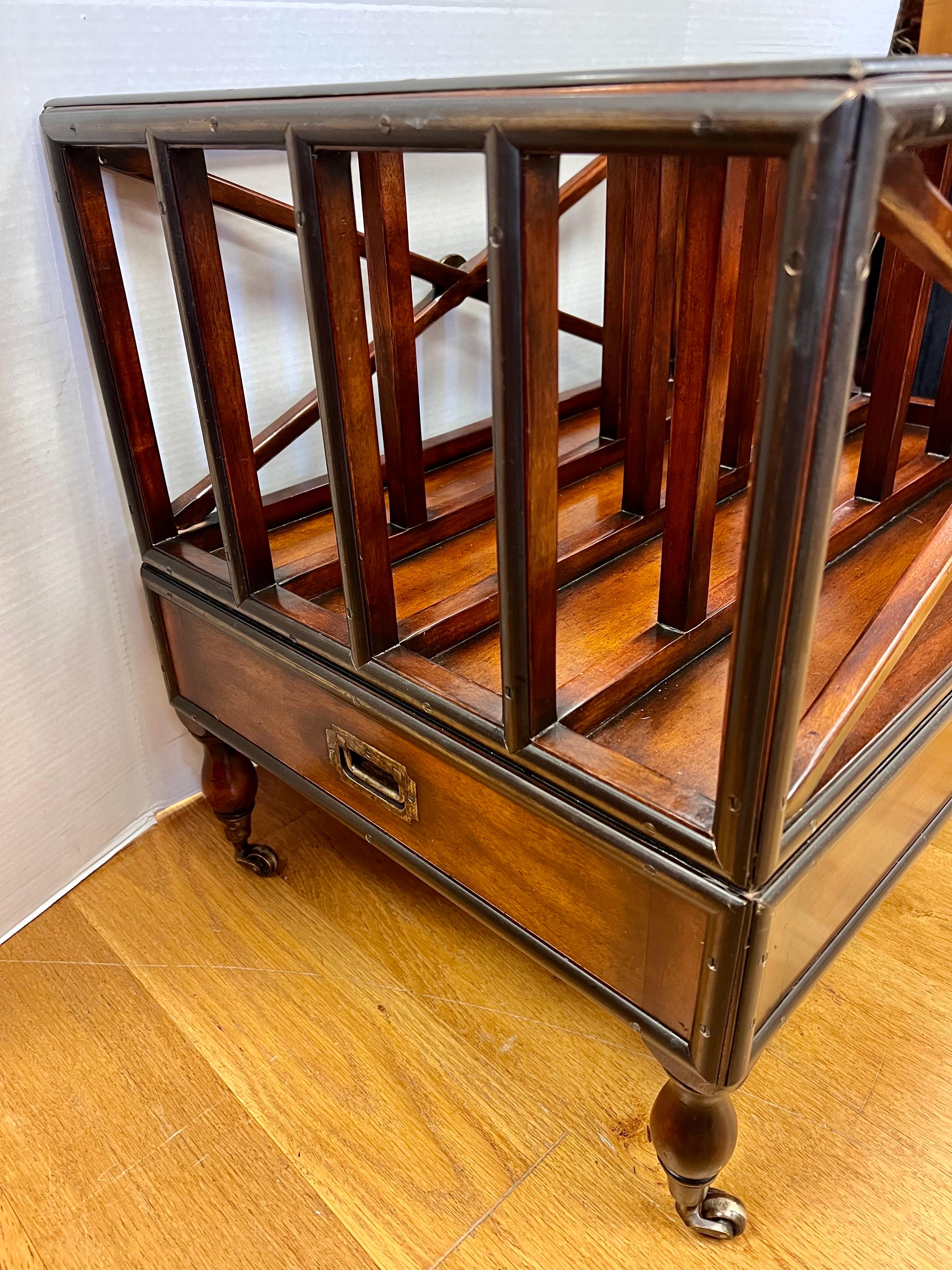 Theodore Alexander Canterbury Magazine Rack In Good Condition In West Hartford, CT