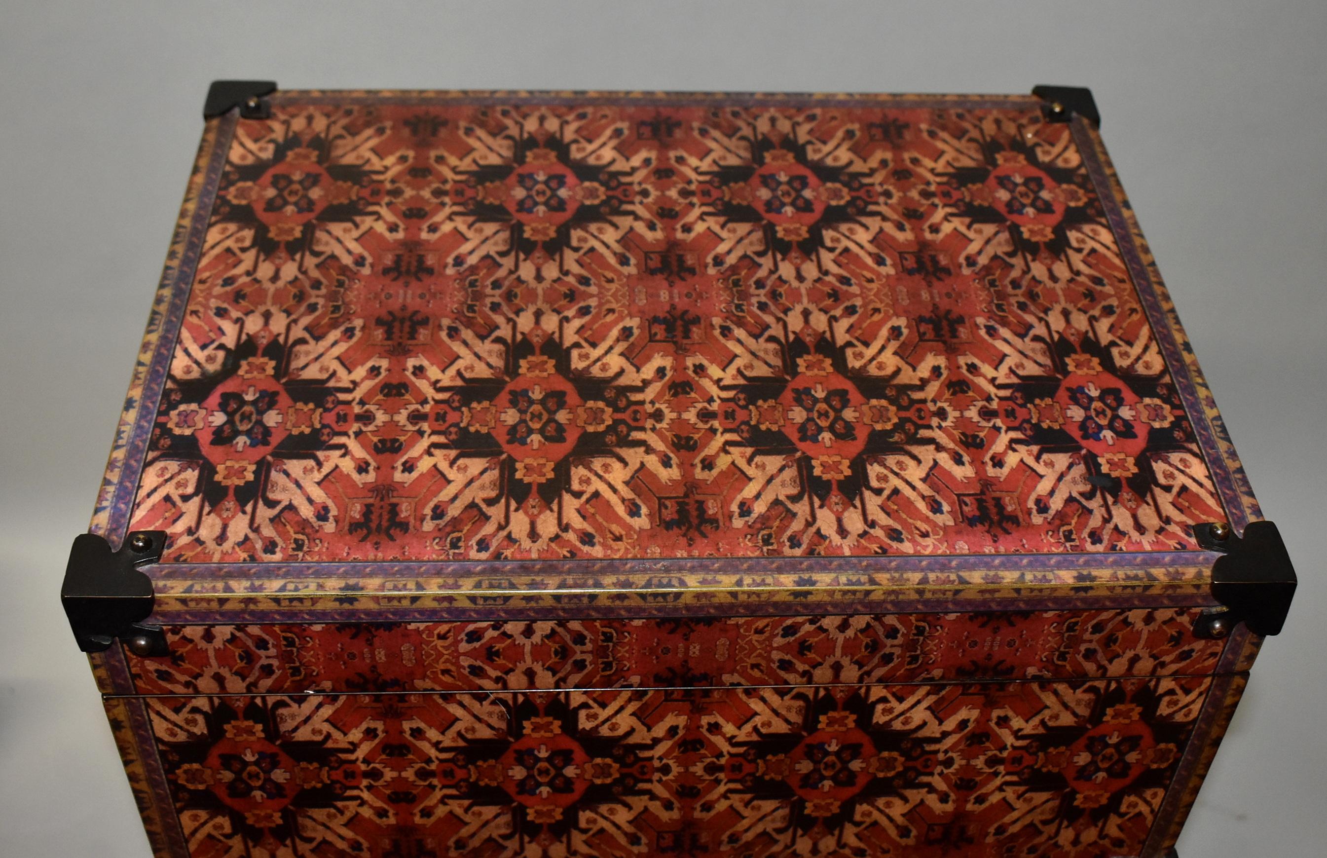 Contemporary Theodore Alexander Carpet Box on Stand
