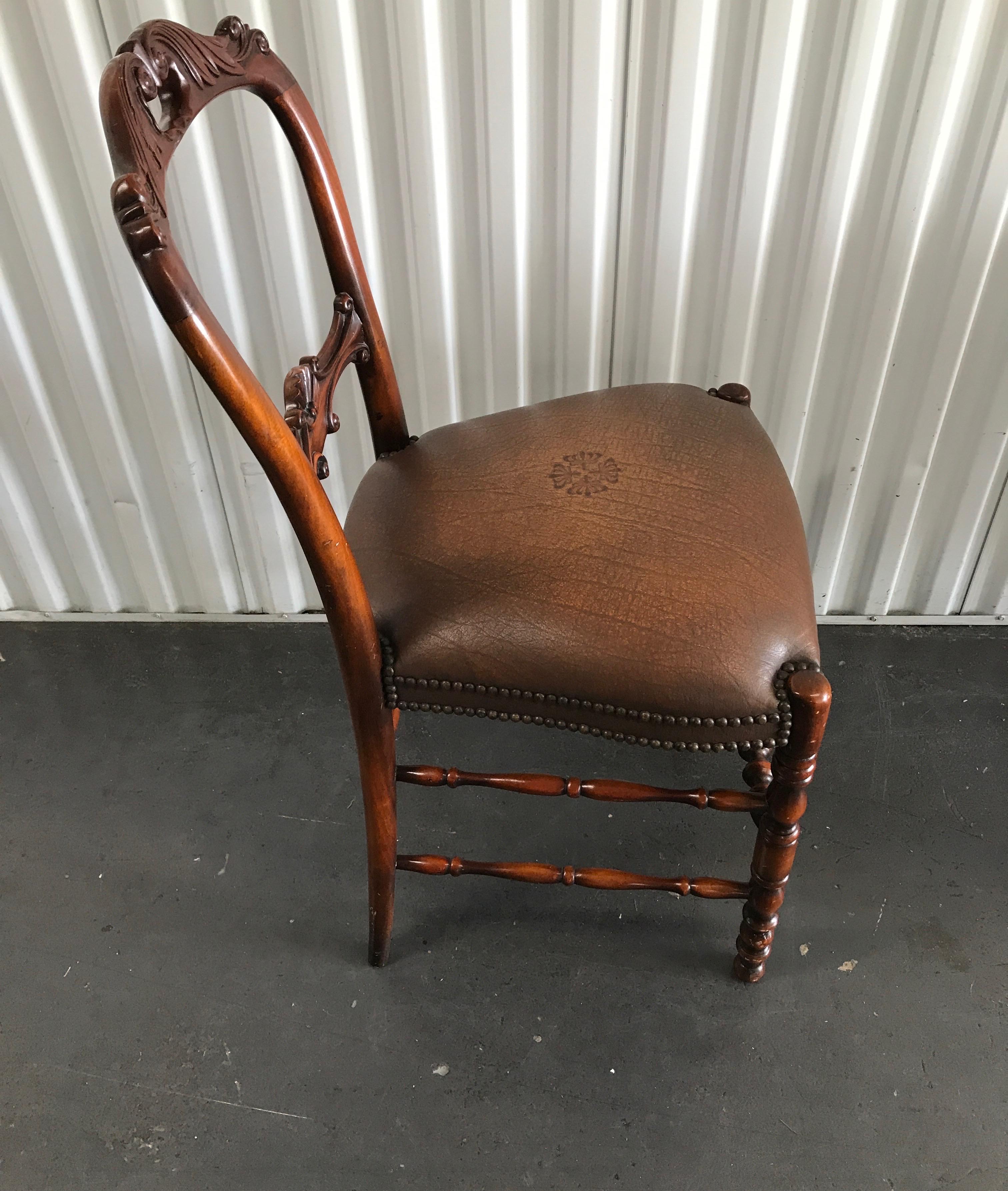 20th Century Theodore Alexander Carved Wood Desk Chair