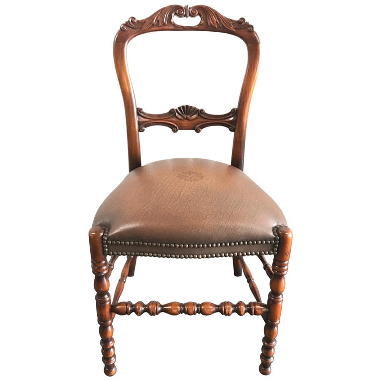 Theodore Alexander Carved Wood Desk Chair at 1stDibs