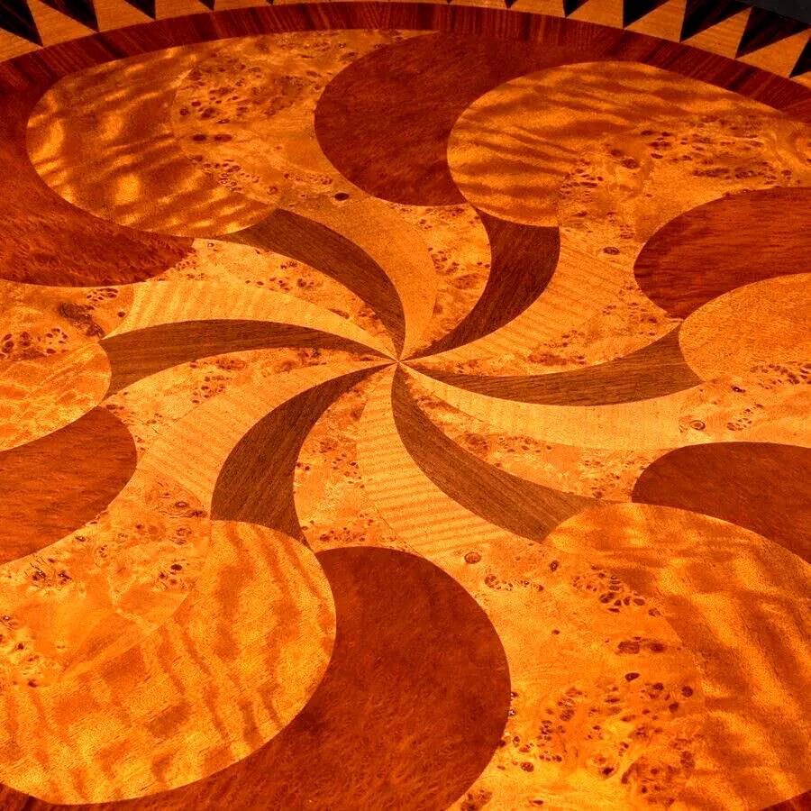 Contemporary Theodore Alexander Center Table Swirling Teardrops For Sale