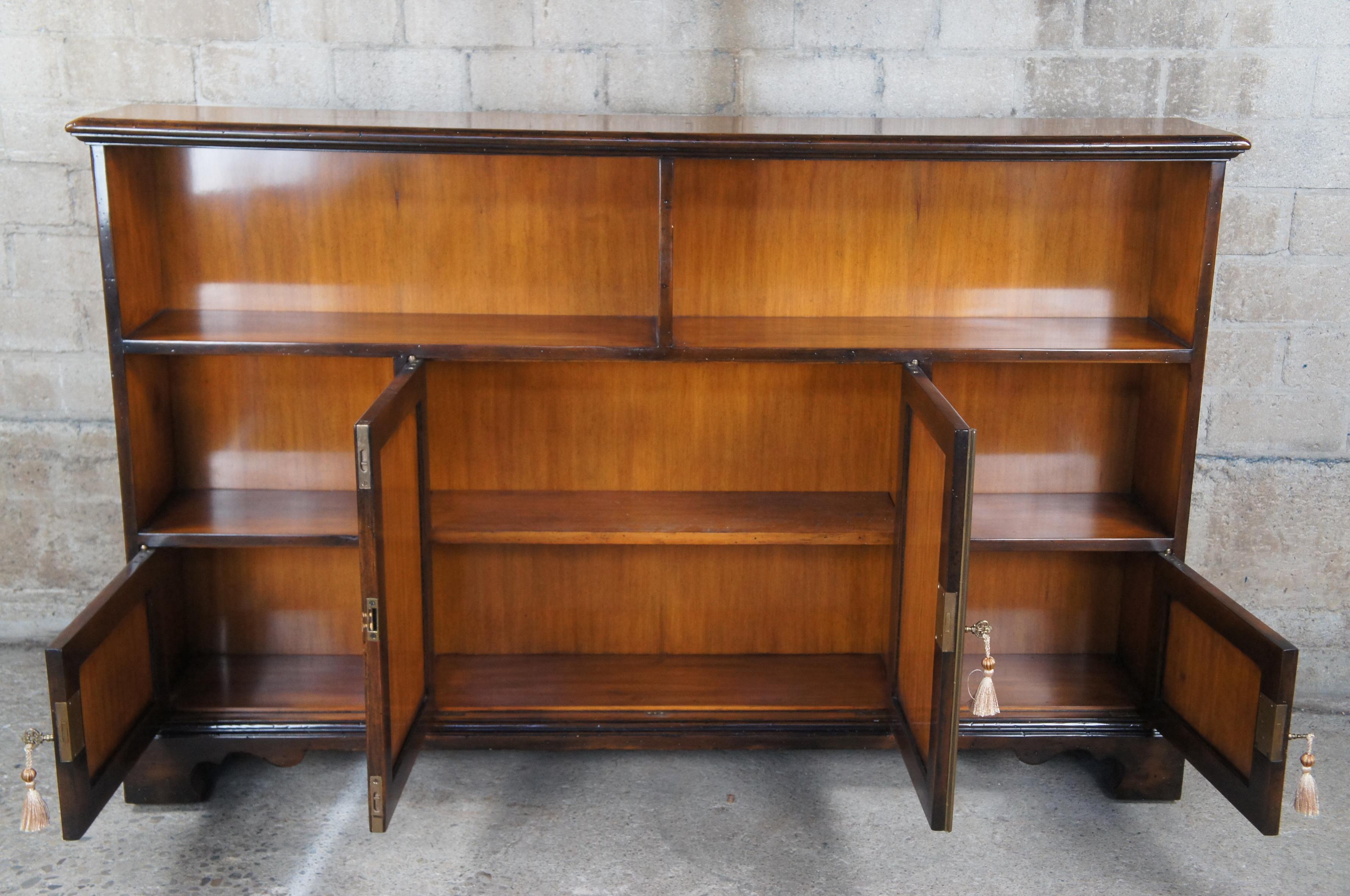 20th Century Theodore Alexander Chateau Du Vallois Console Sideboard Bookcase Cabinet For Sale