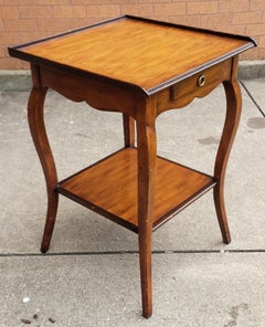 Theodore Alexander Chateaux Du Vallois Yew Wood Tier Side Table