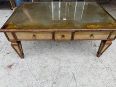 Theodore Alexander Coffee table w glass top