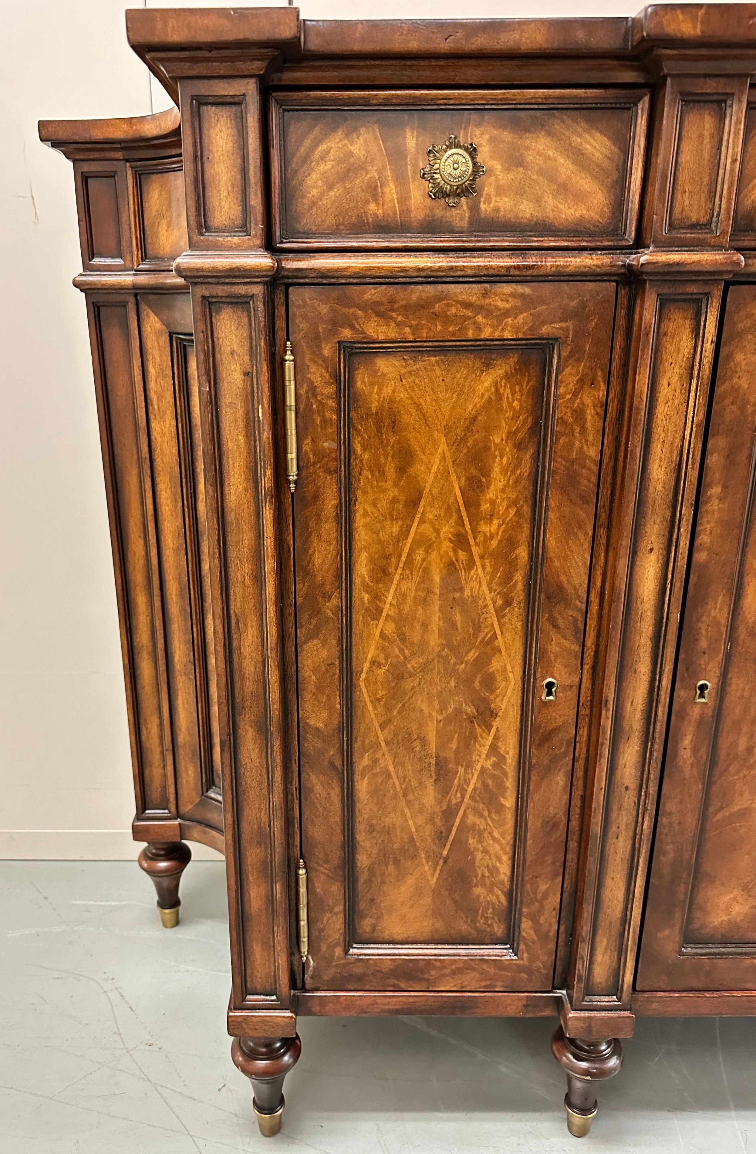 Theodore Alexander Concave Side Cabinet Sideboard In Good Condition In Norwood, NJ