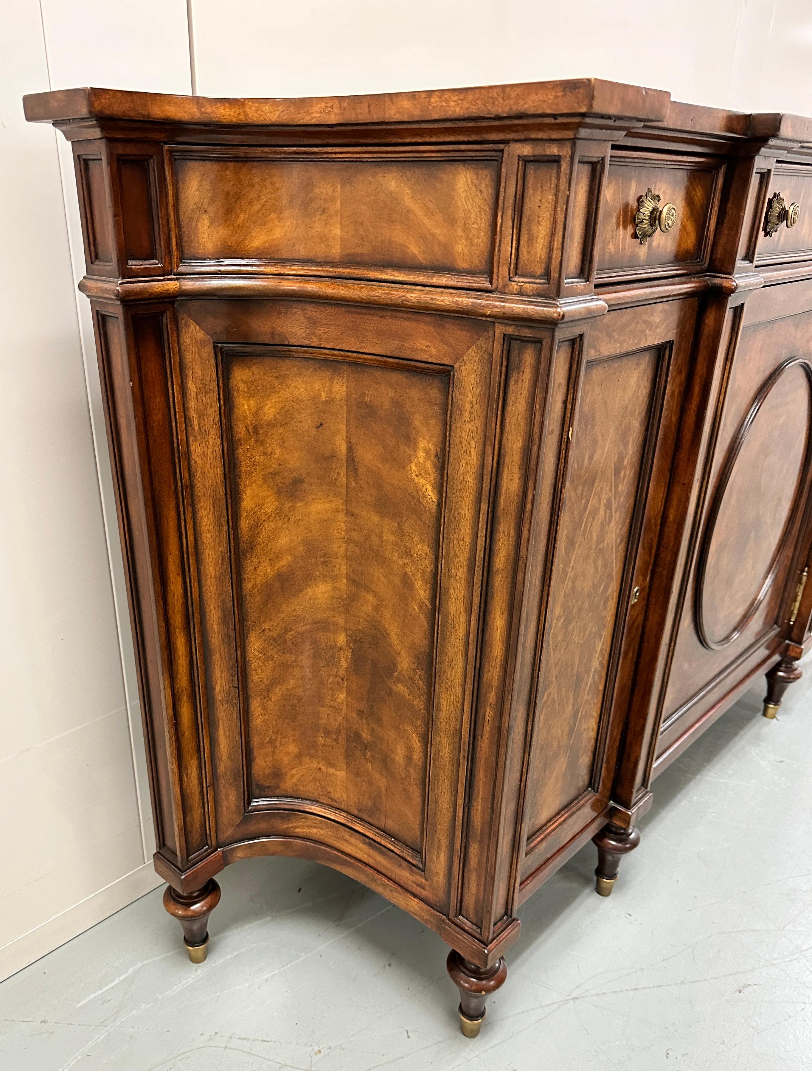 Contemporary Theodore Alexander Concave Side Cabinet Sideboard