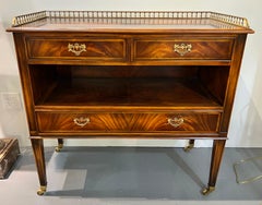 Theodore Alexander Crotch Mahogany Server Buffet Console on Brass Castors