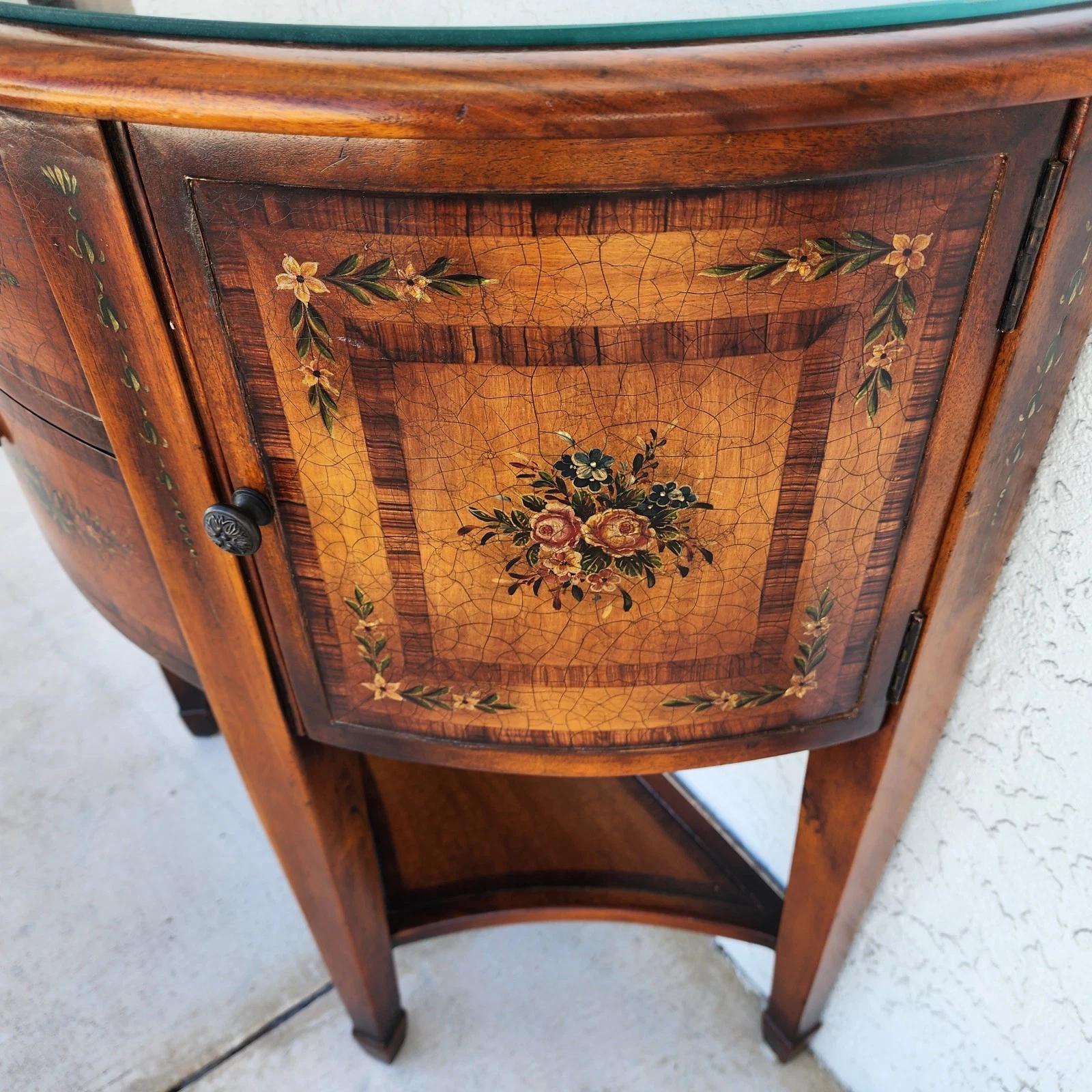 Theodore Alexander Demilune Mesa Consola Aparador Armario Vidrio en venta