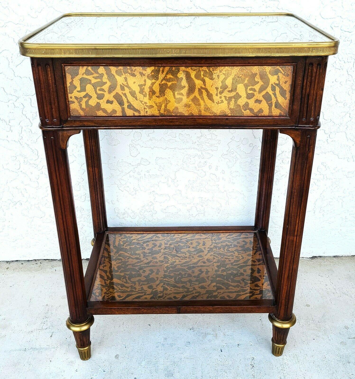 Theodore Alexander Eglomise Collection Side End Occasional Table In Good Condition In Lake Worth, FL