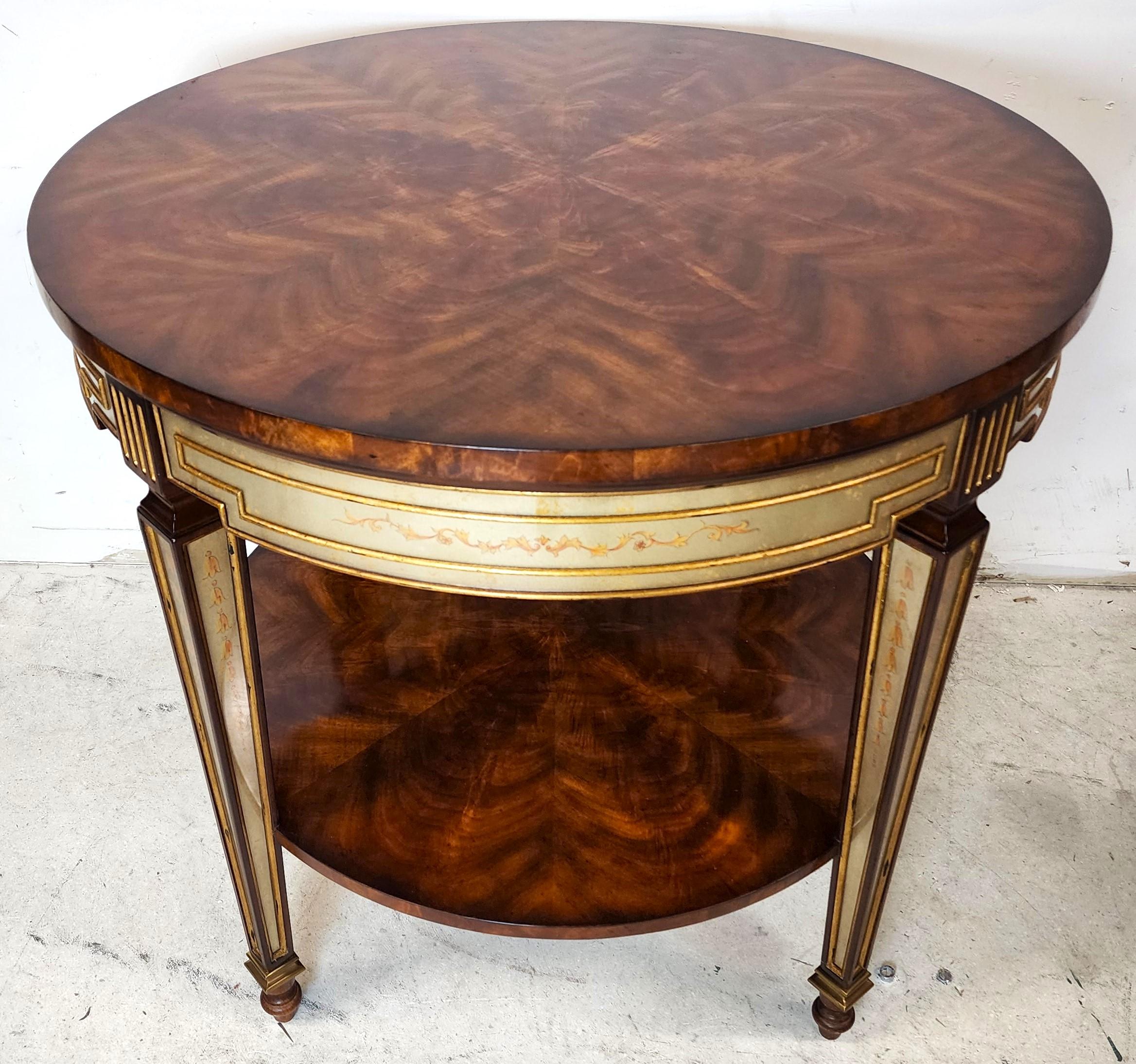 Theodore Alexander Eglomise Occasional Center Side Table  In Good Condition In Lake Worth, FL
