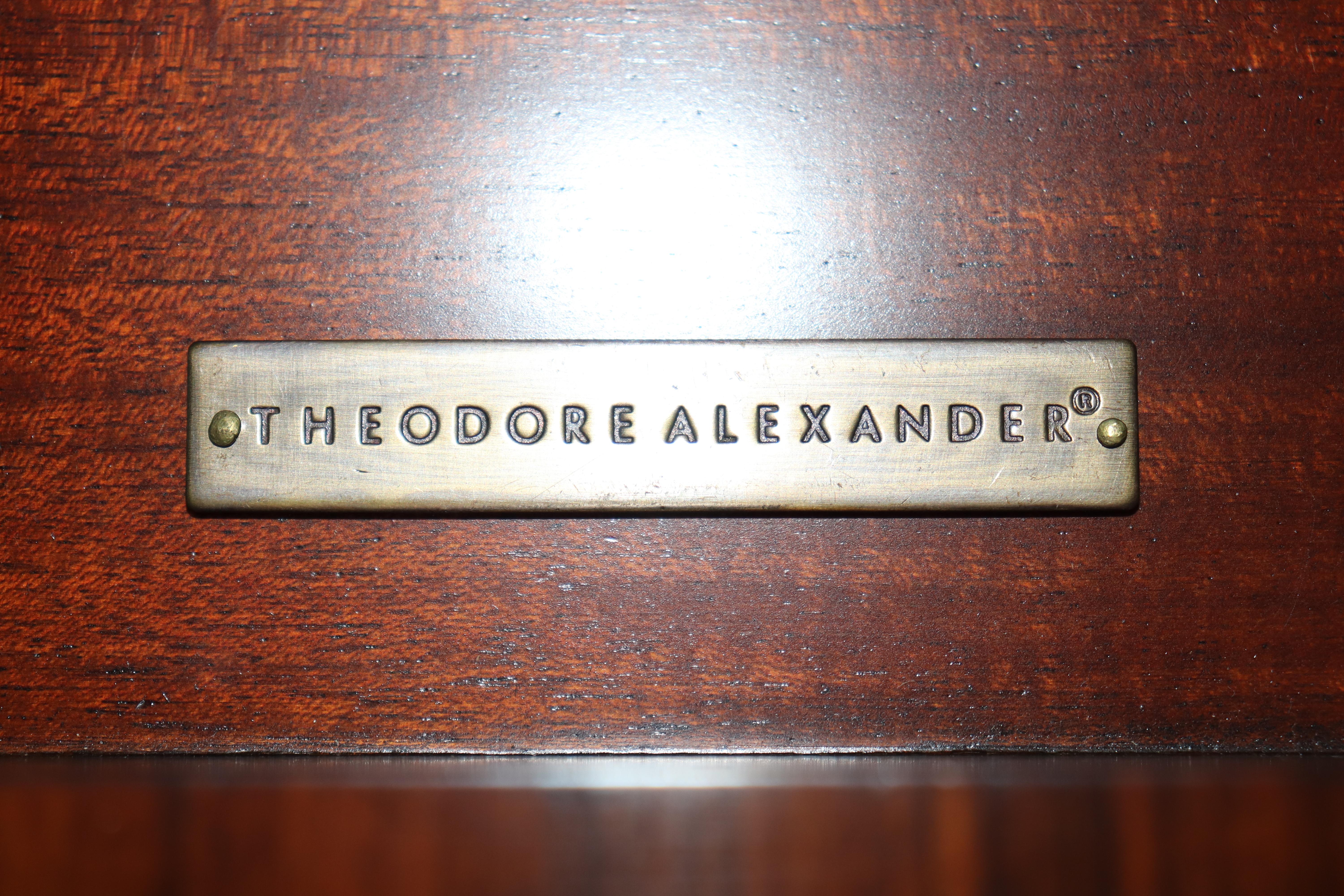 Theodore Alexander English Style Three Drawer Console Table Sofa Table For Sale 4