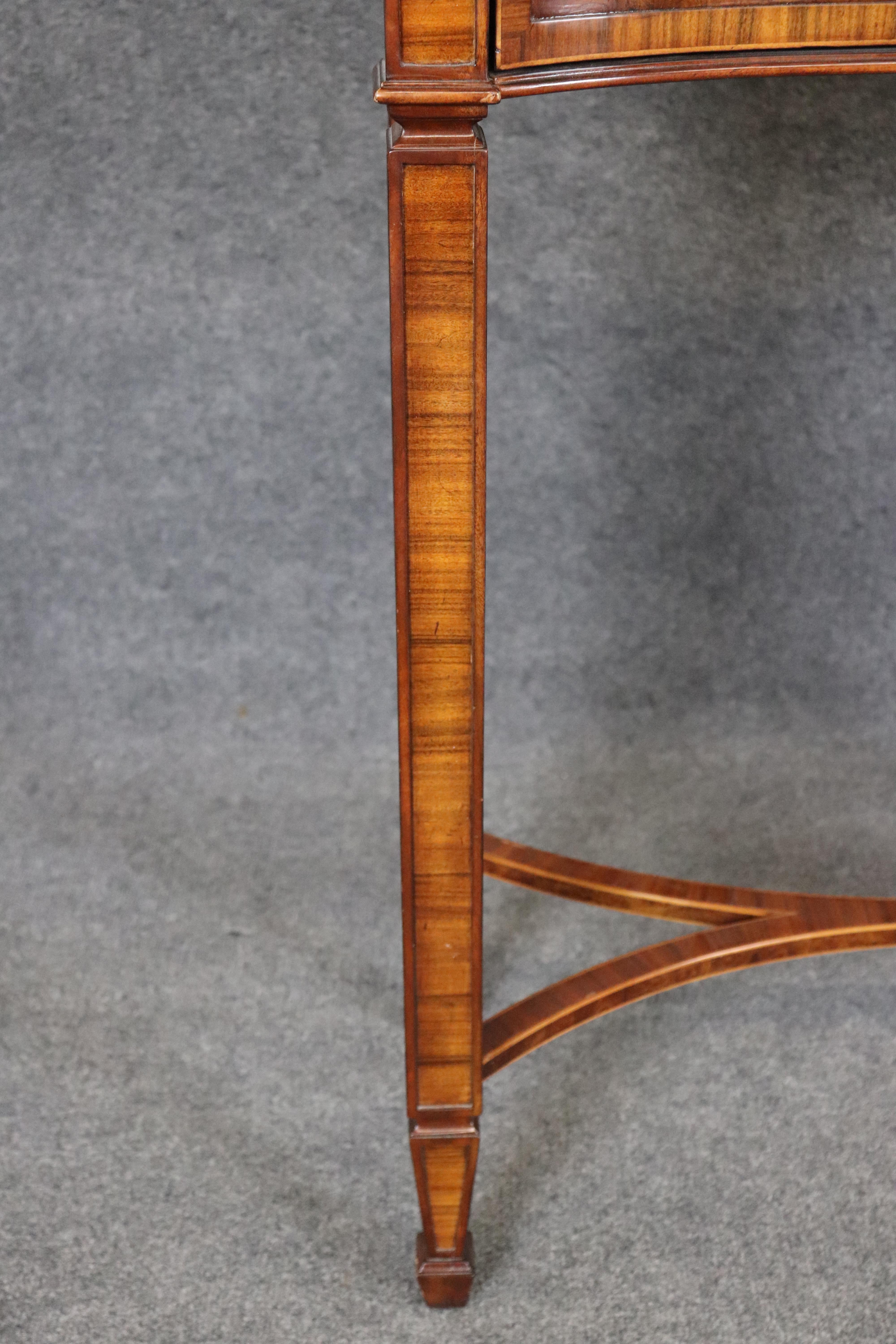 20th Century Theodore Alexander English Style Three Drawer Console Table Sofa Table For Sale