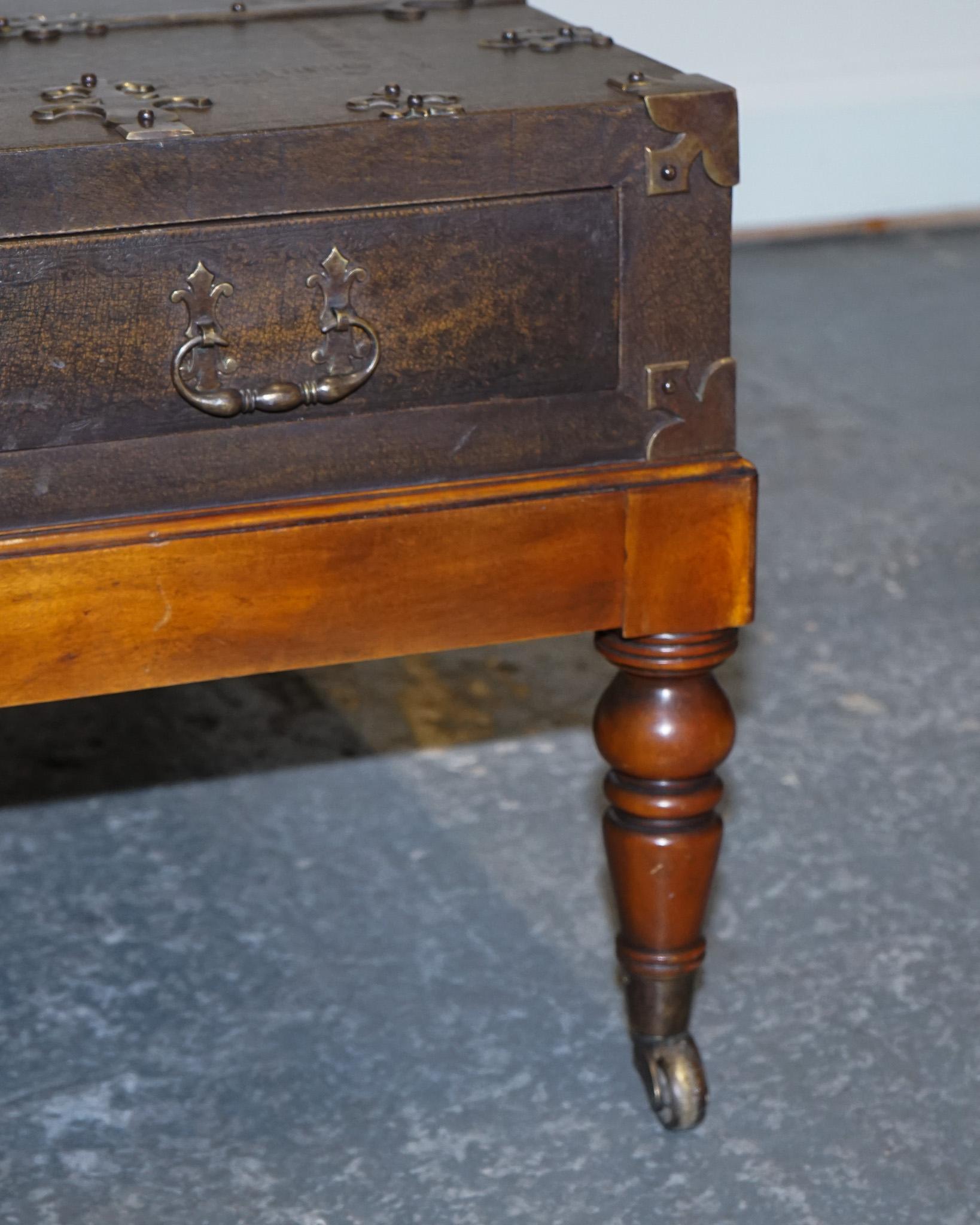 Hand-Crafted THEODORE ALEXANDER EXQUISITE LARGE COFFEE TABLE DRAWERS ON BOTH SiDES For Sale