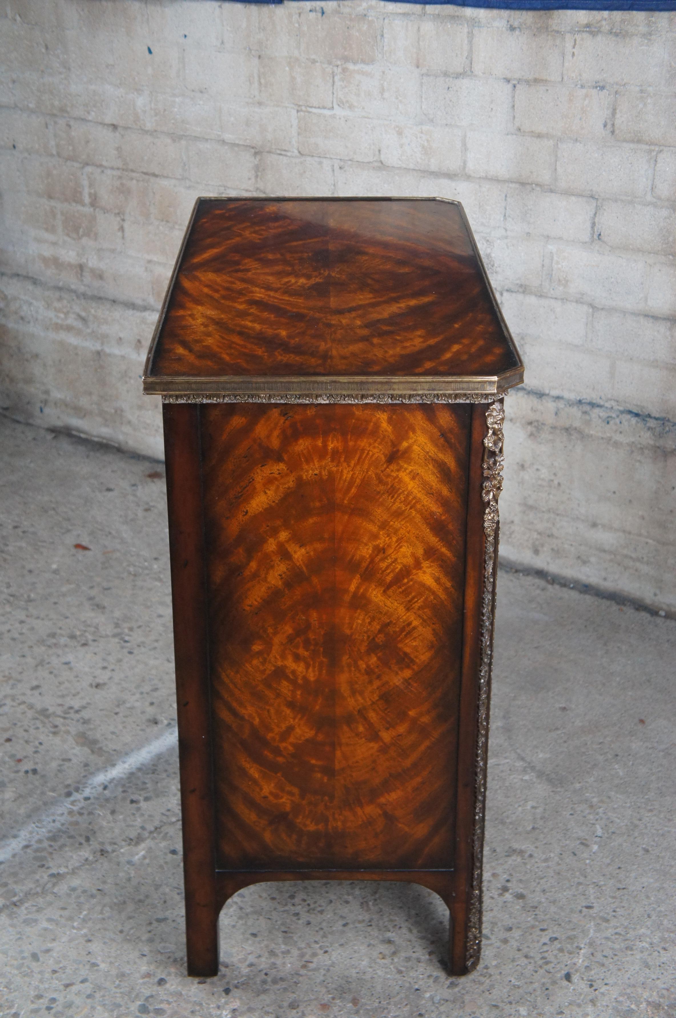 Theodore Alexander French Louis XVI Flame Mahogany Althorp Cabinet Chest Console 8