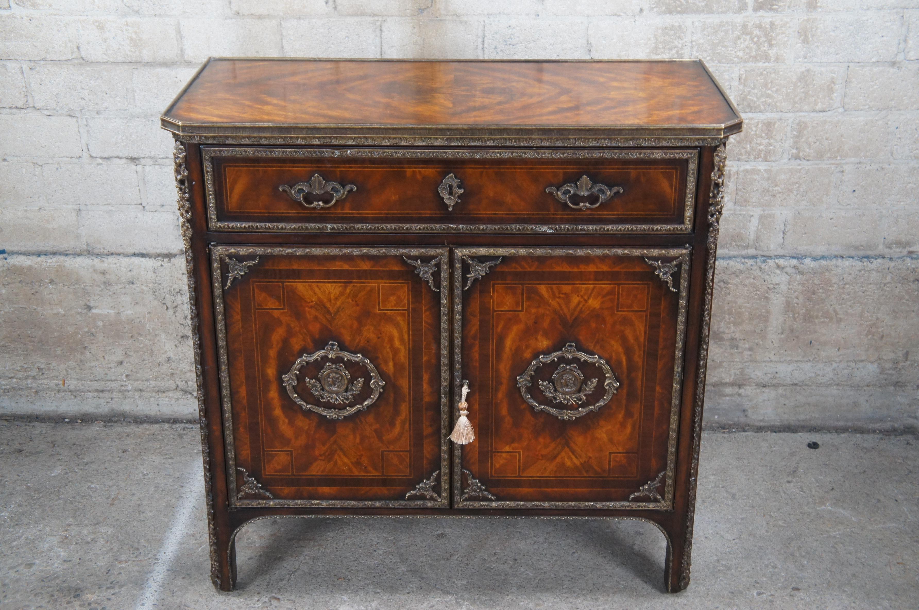 Theodore Alexander French Louis XVI Flame Mahogany Althorp Cabinet Chest Console 9