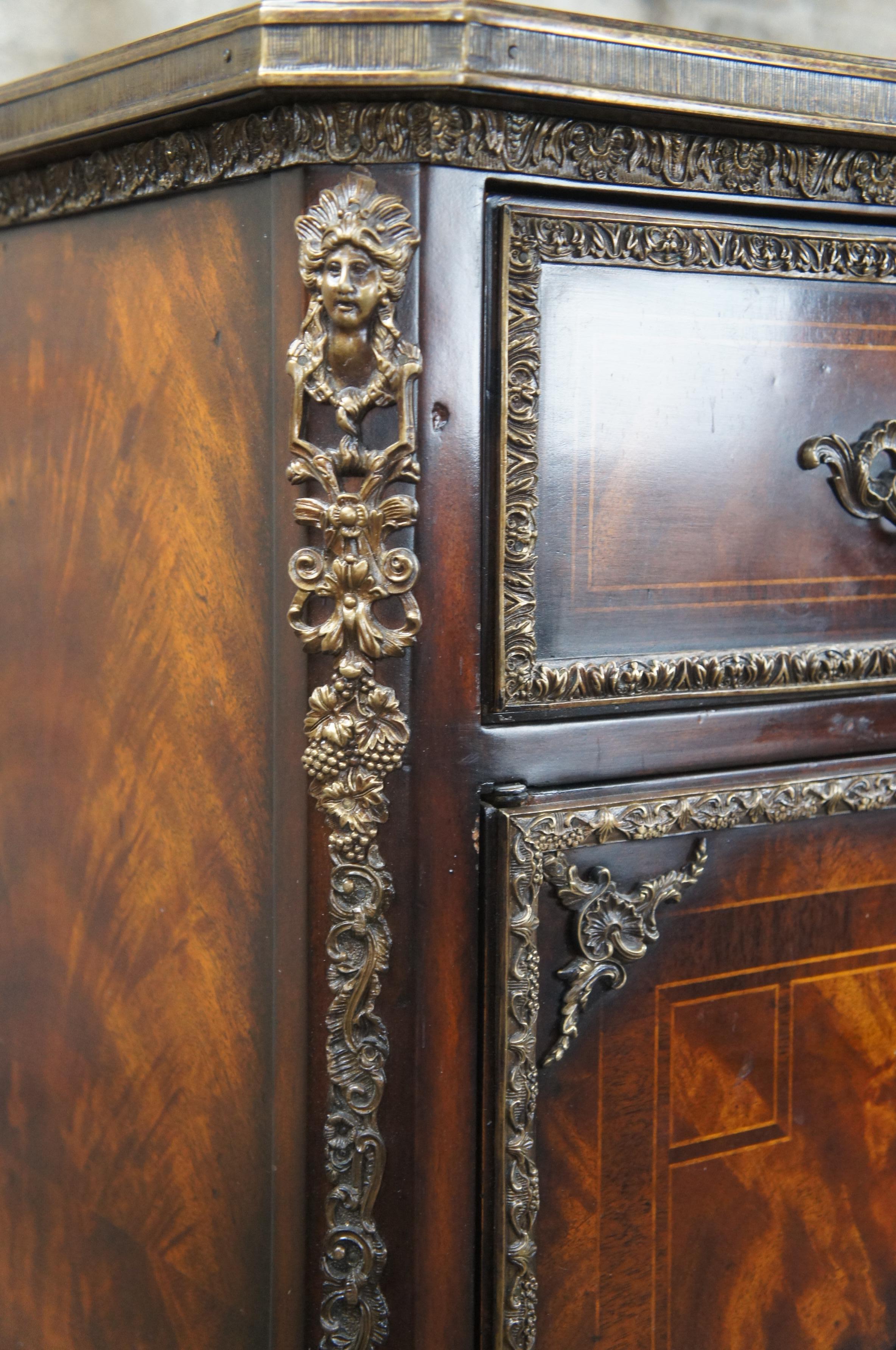 Theodore Alexander French Louis XVI Flame Mahogany Althorp Cabinet Chest Console 4