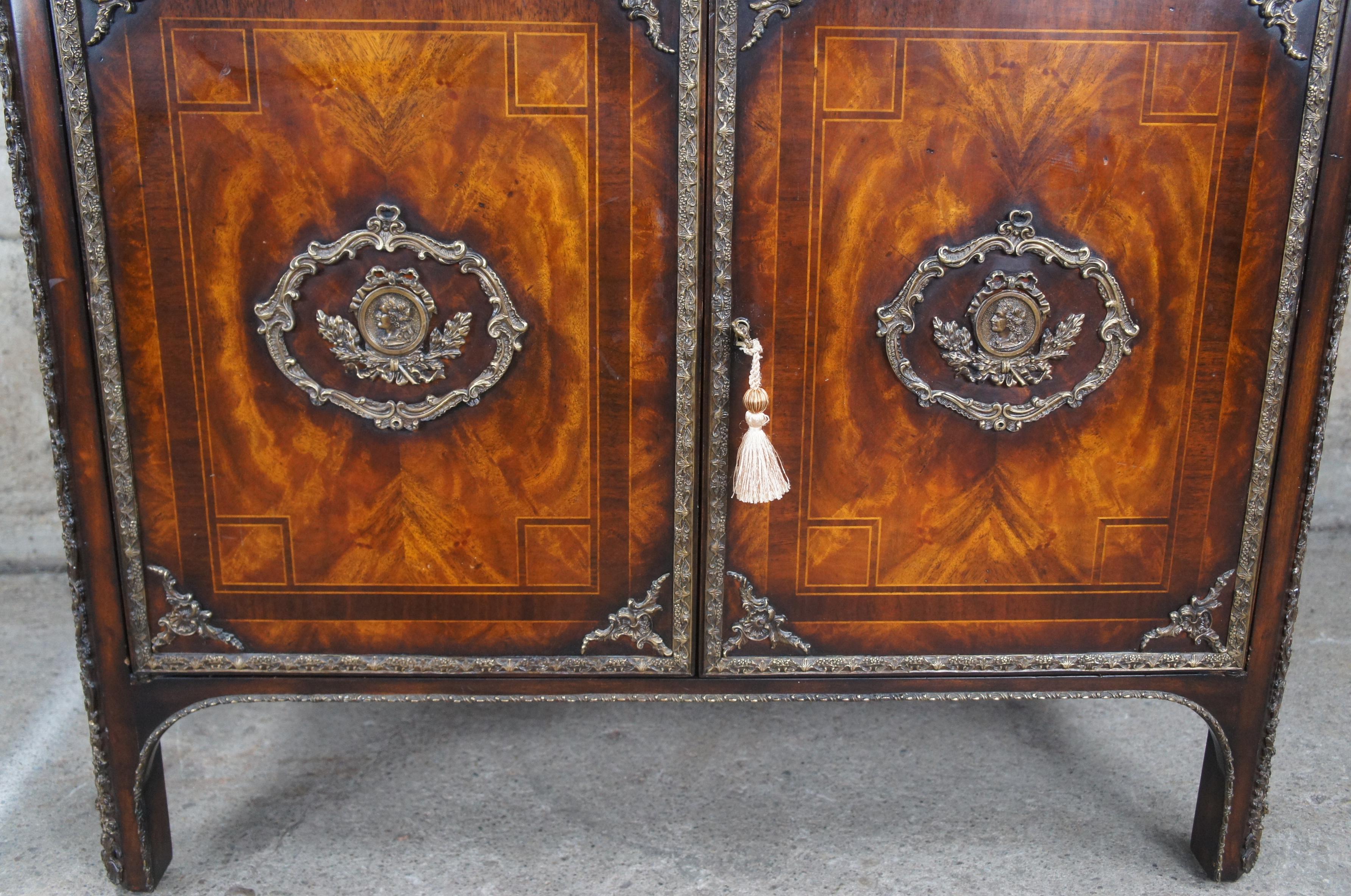 Theodore Alexander French Louis XVI Flame Mahogany Althorp Cabinet Chest Console 5