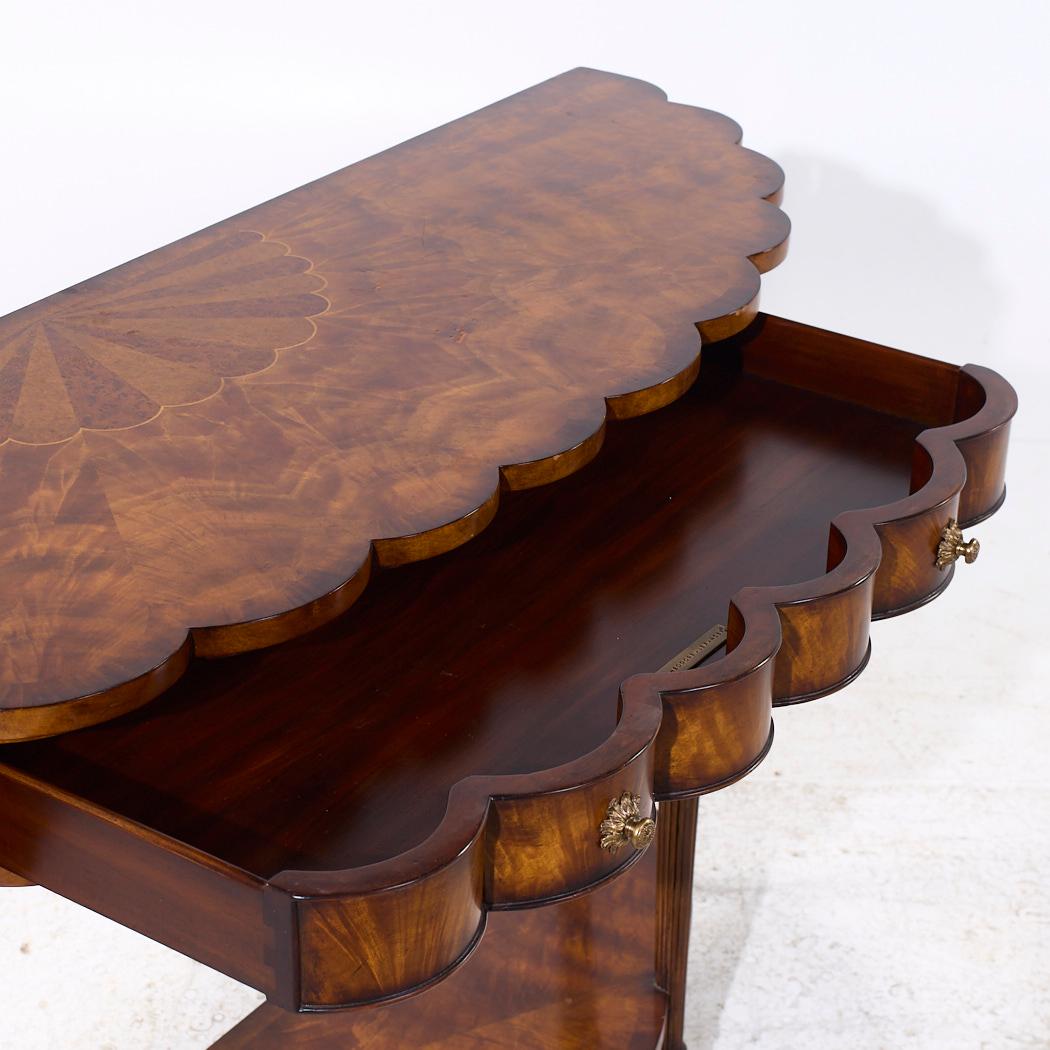 Theodore Alexander Flame Mahogany Bow Front Console Table 1