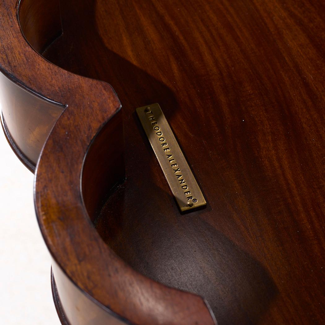 Theodore Alexander Flame Mahogany Bow Front Console Table 2