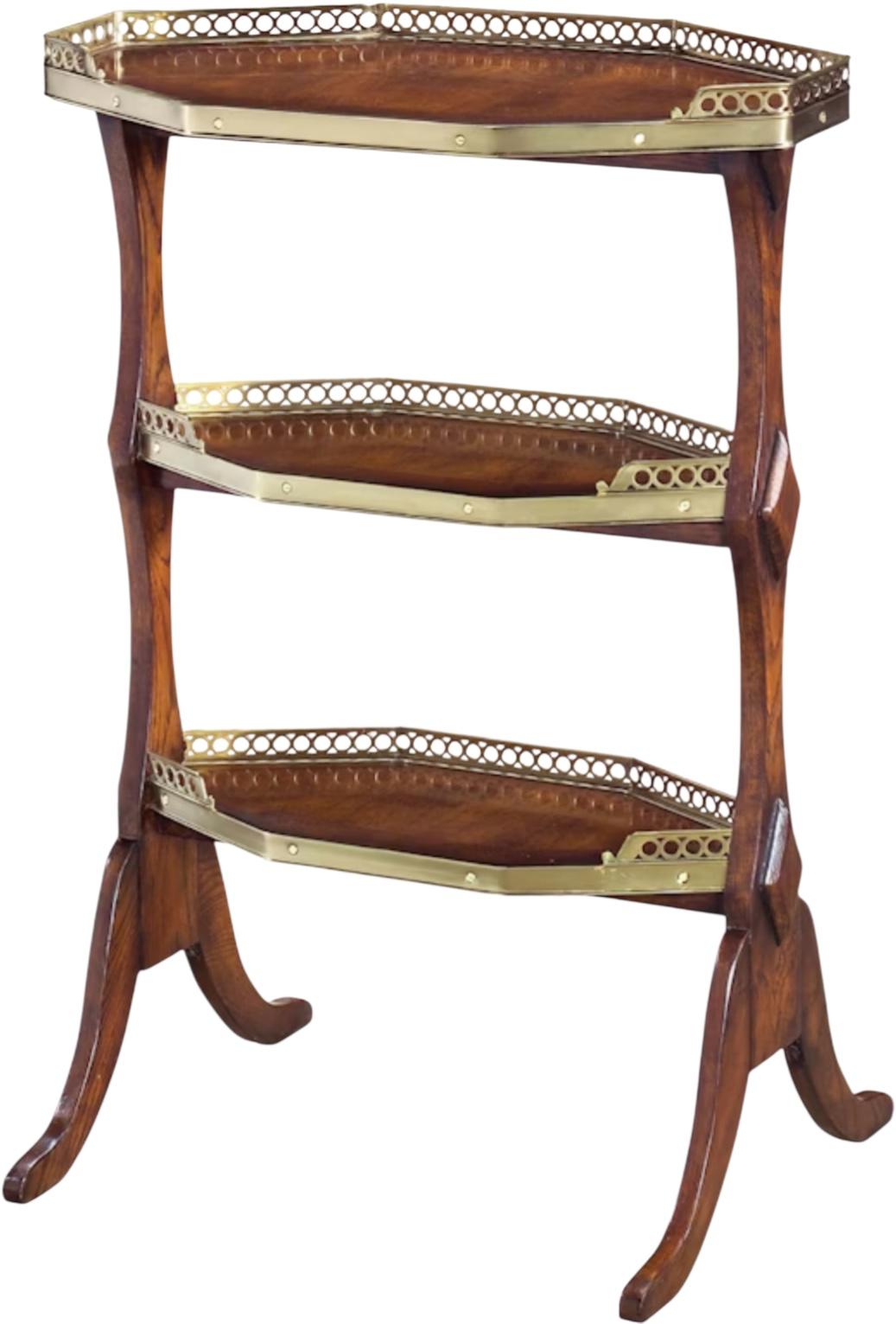 Theodore Alexander For Hickory Chair Regency Style Tiered Butler’s Side Table In Good Condition For Sale In Kennesaw, GA