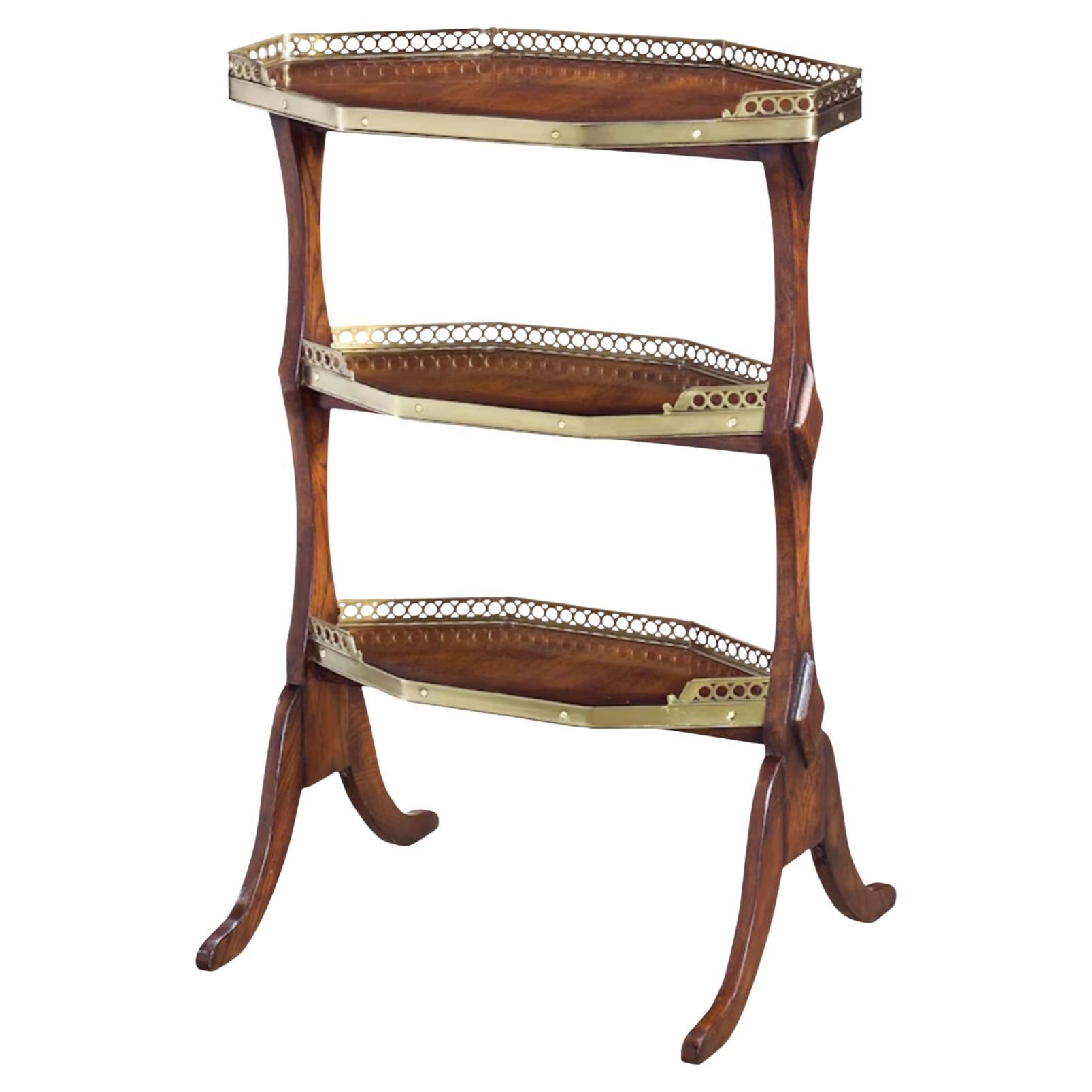 Theodore Alexander For Hickory Chair Regency Style Tiered Butler’s Side Table For Sale