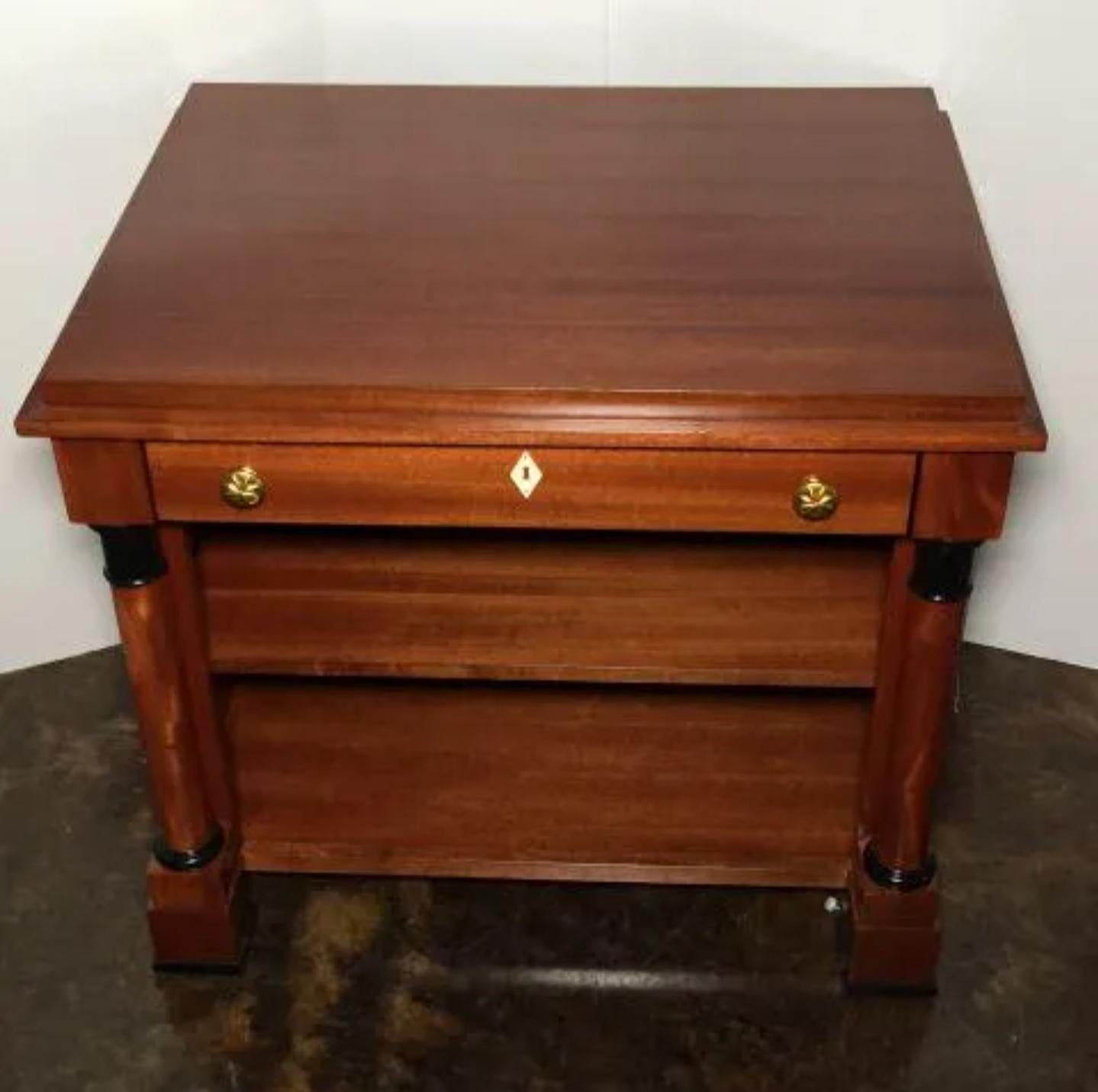 Contemporary Theodore Alexander French Empire Style Mahogany Josef Nightstand Table