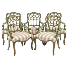 Theodore Alexander French Provincial Carved Dining Chairs Fauteiuls