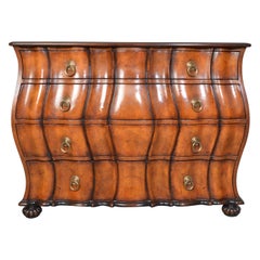 Vintage Theodore Alexander French Provincial Sculptural Wavy Commode Chest of Drawers