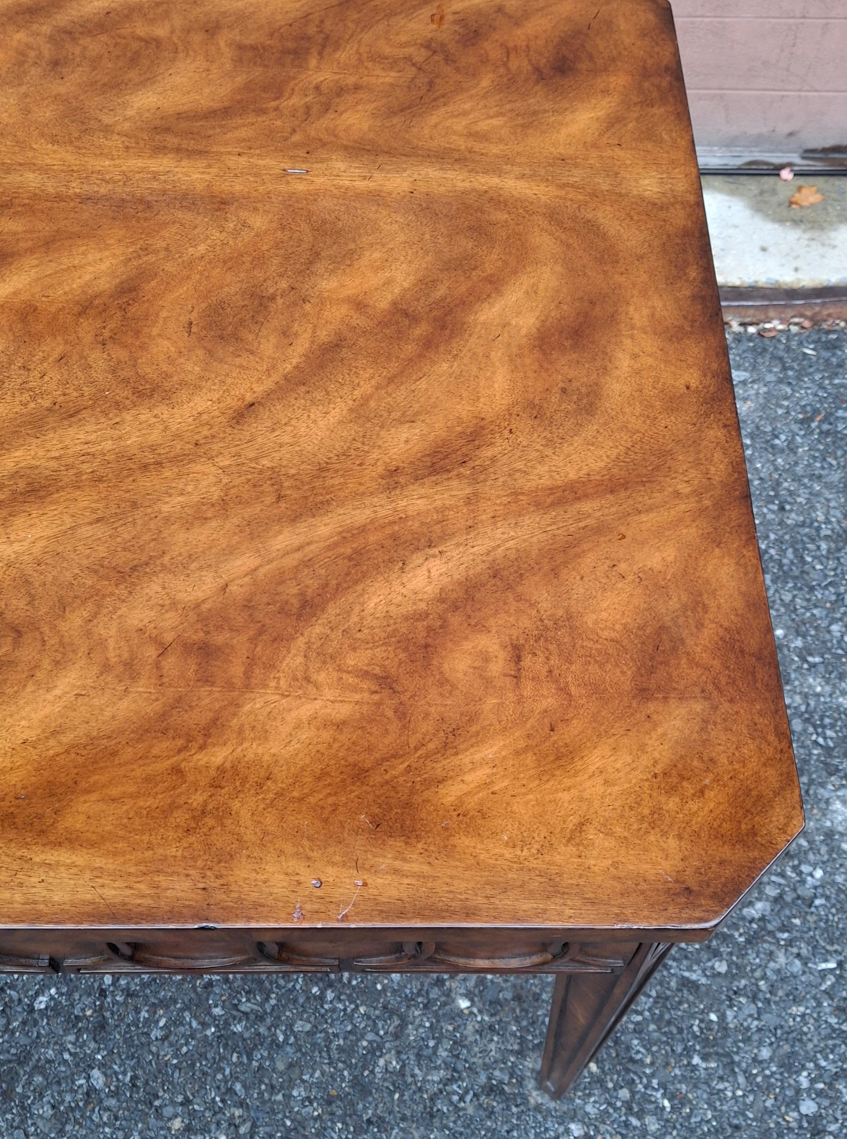 Theodore Alexander Georgian Style Fruitwood Single Drawer Side Table For Sale 9