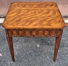 Theodore Alexander Georgian Style Fruitwood Single Drawer Side Table