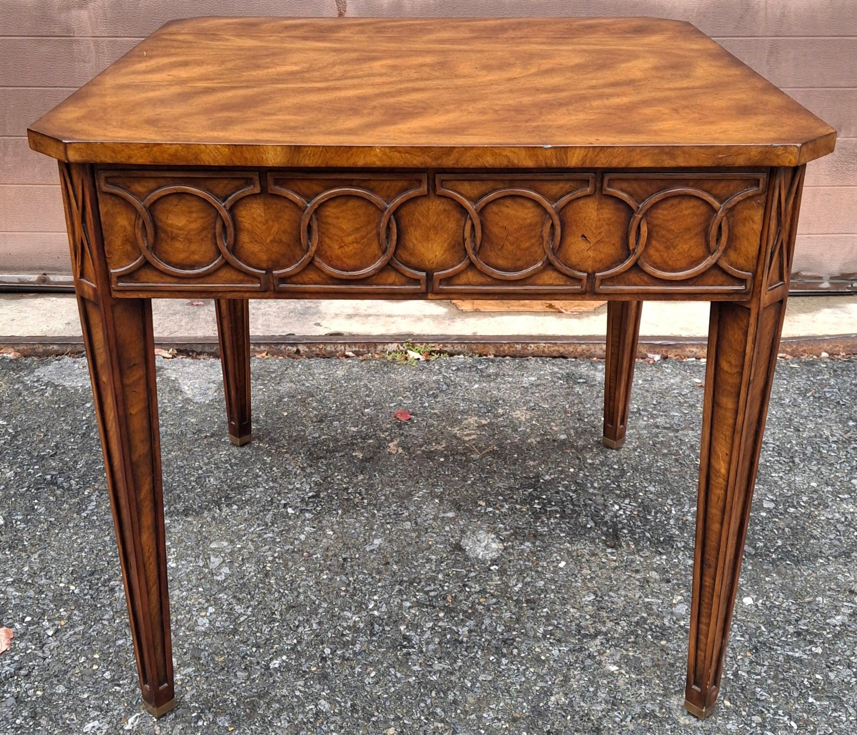 Other Theodore Alexander Georgian Style Fruitwood Single Drawer Side Table For Sale