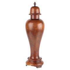 Theodore Alexander Hand Crafted Lidded Wood Meiping Shape Vase
