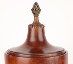 Theodore Alexander Hand Crafted Lidded Wood Pedestal Urn