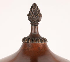 Theodore Alexander Hand Crafted Lidded Wood Pedestal Urn