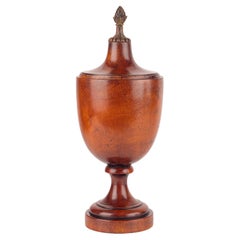 Theodore Alexander Hand Crafted Lidded Wood Pedestal Urn