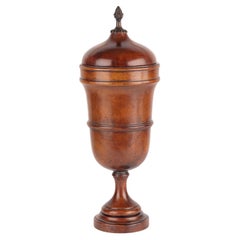 Theodore Alexander Hand Crafted Lidded Wood Pedestal Urn