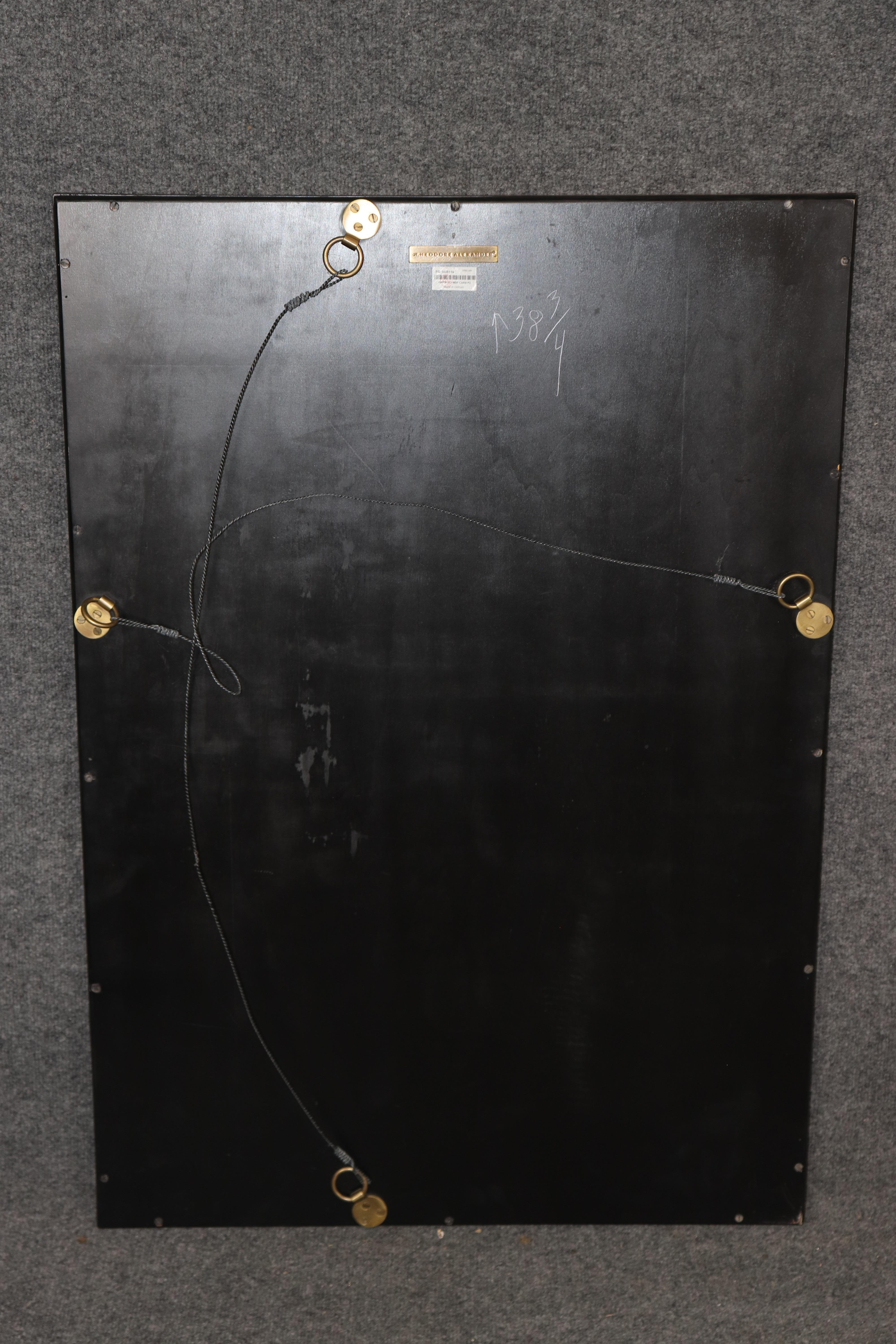 Hollywood Regency Theodore Alexander Miroir doré dépoli de style régence hollywoodienne en vente
