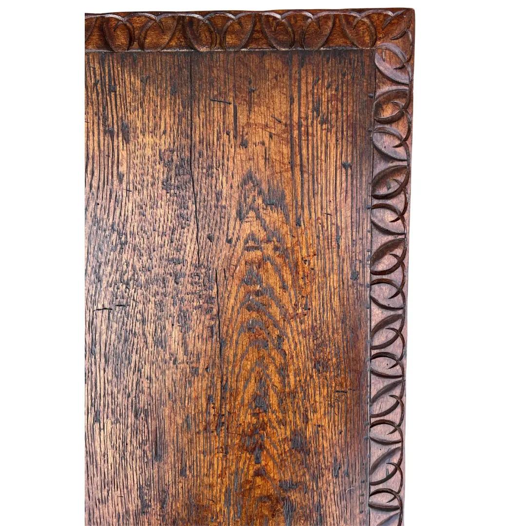 Contemporary Theodore Alexander Jacobean Oak End Table For Sale