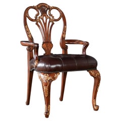 Theodore Alexander Leather Arm Chair Theodore Alexander Leather Arm Chair