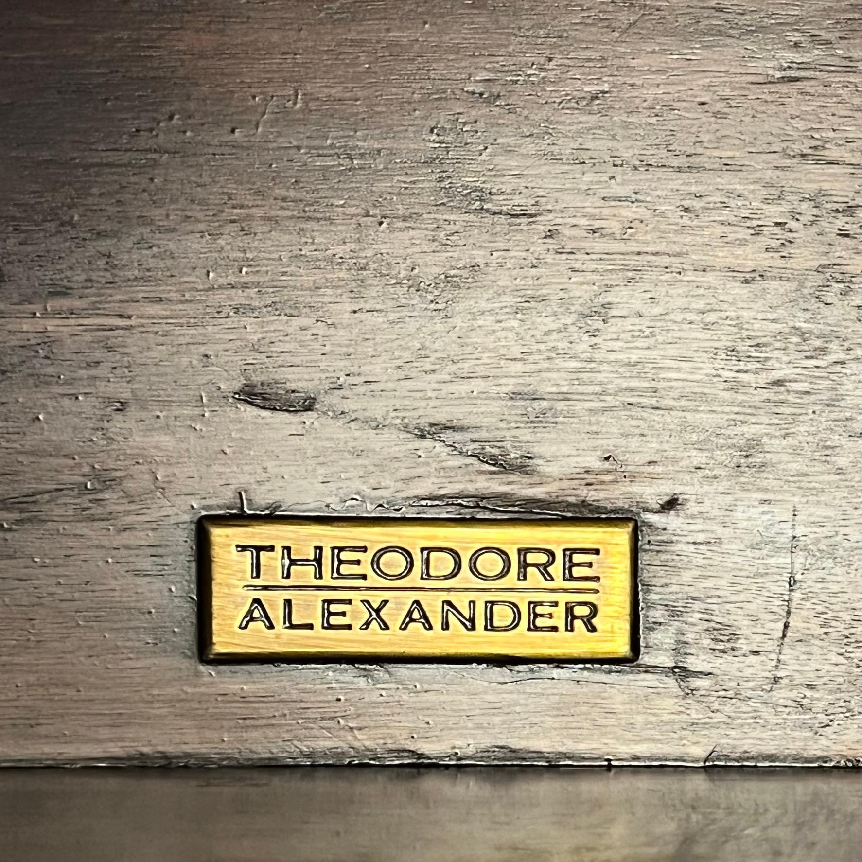 Theodore Alexander Leather Stool 1