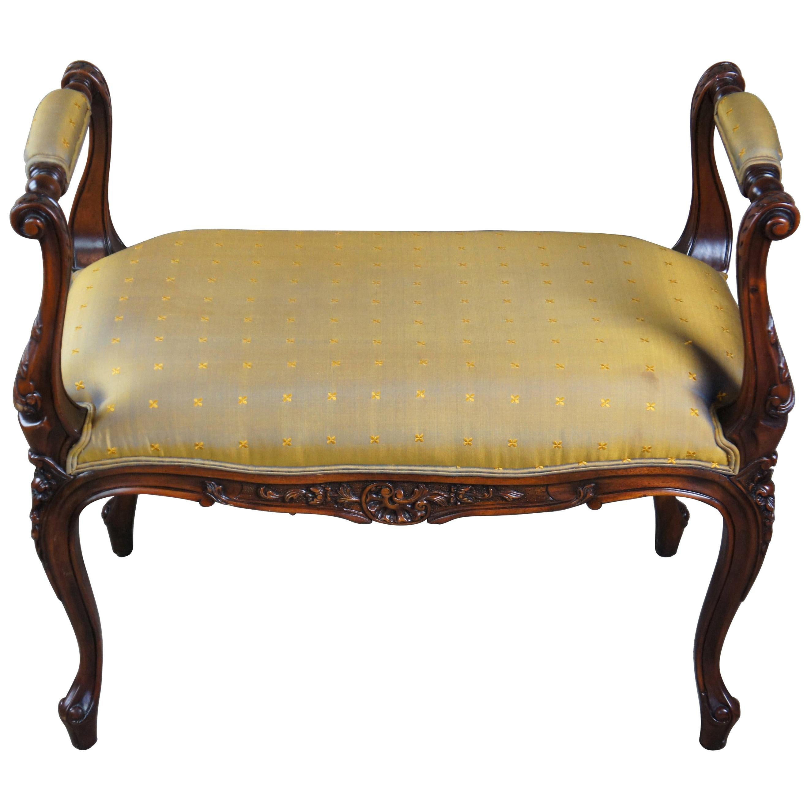 Theodore Alexander Living Room Louis XV Carved Stool Window Seat Bench 4400-150