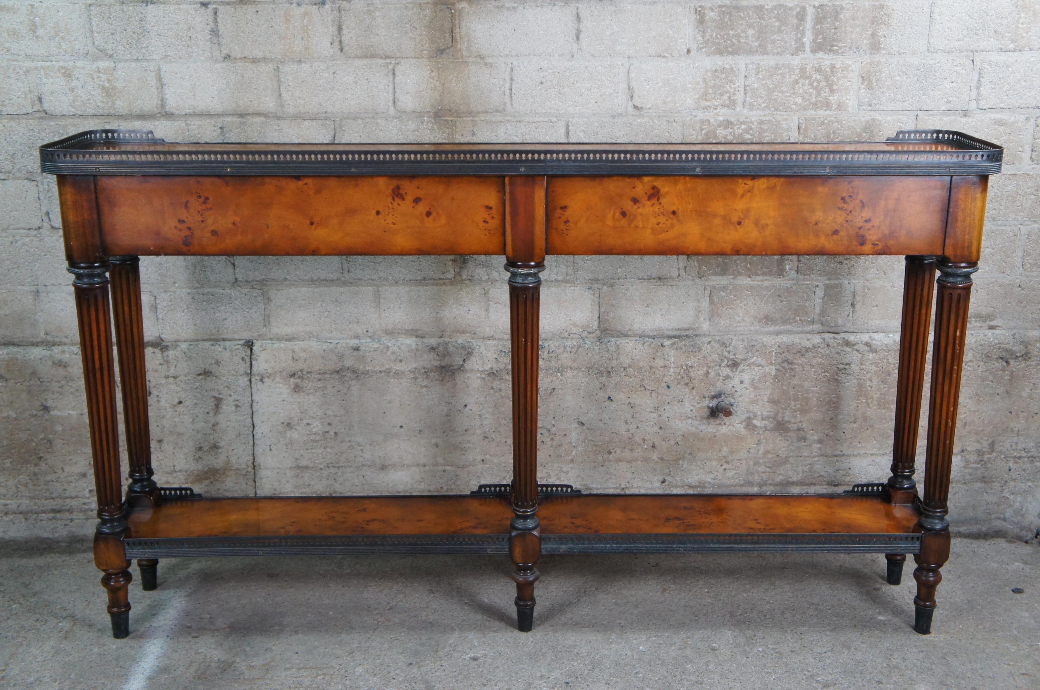 Theodore Alexander Louis XV Burl Narrow Sofa Console Sideboard Table 5305-011 6