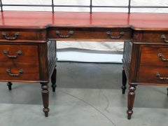 Theodore Alexander English Regency Leather Top Writing Desk with Brass Gallery