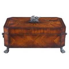 Theodore Alexander Mahagoni Streichholzbriefchen Furnier Parkett Trinket Keepsake Box 15"