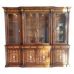 Theodore Alexander Mahogany with Mother of Pearl Inlay China Cabinet